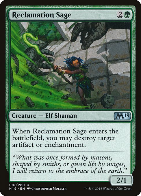 Reclamation Sage - Core Set 2019 Uncommon Card