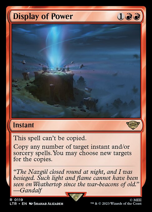 Display of Power - The Lord of the Rings: Tales of Middle-earth Rare Card