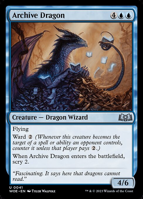 Archive Dragon - Wilds of Eldraine Uncommon Card