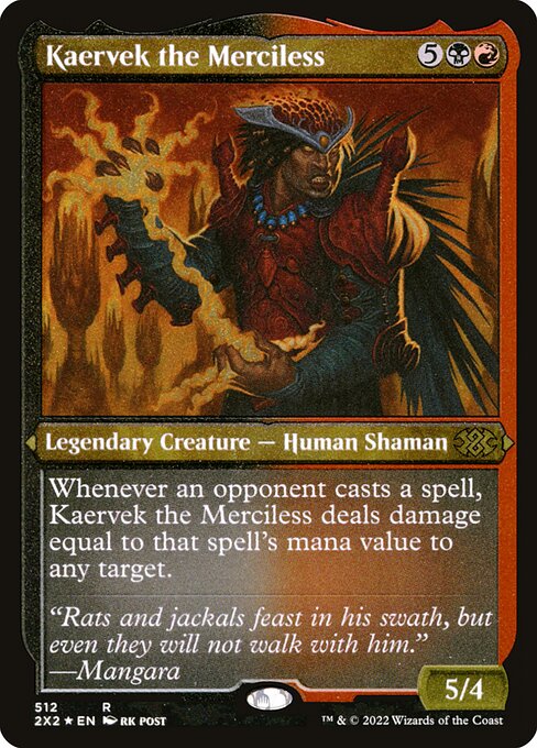 Kaervek the Merciless - Double Masters 2022 Rare Card
