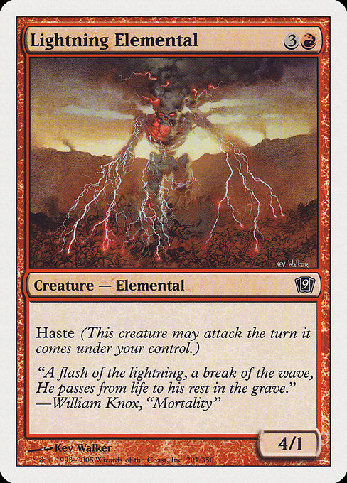 Lightning Elemental - Ninth Edition Common Card