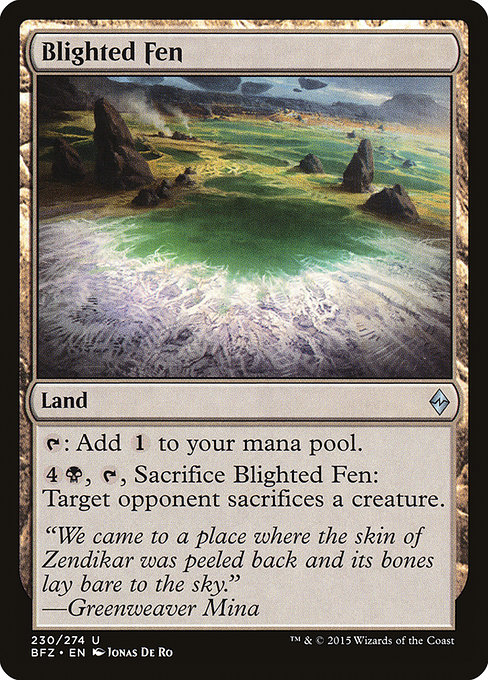 Blighted Fen - Battle for Zendikar Uncommon Card