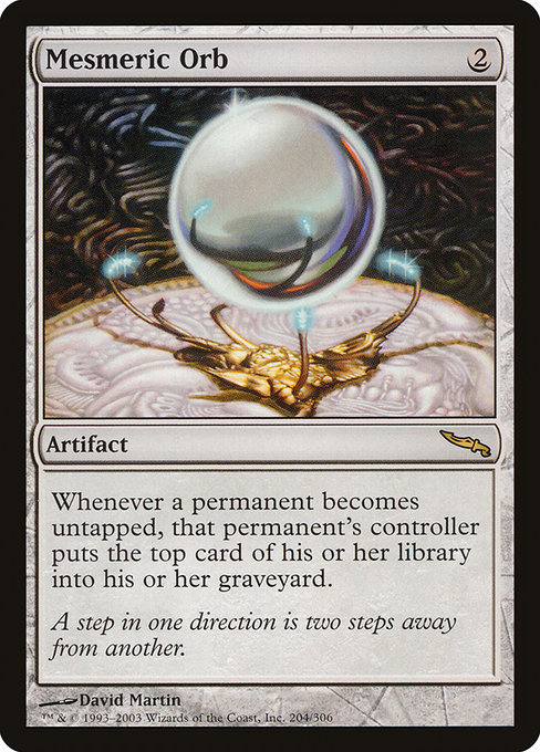 Mesmeric Orb - Mirrodin Rare Card