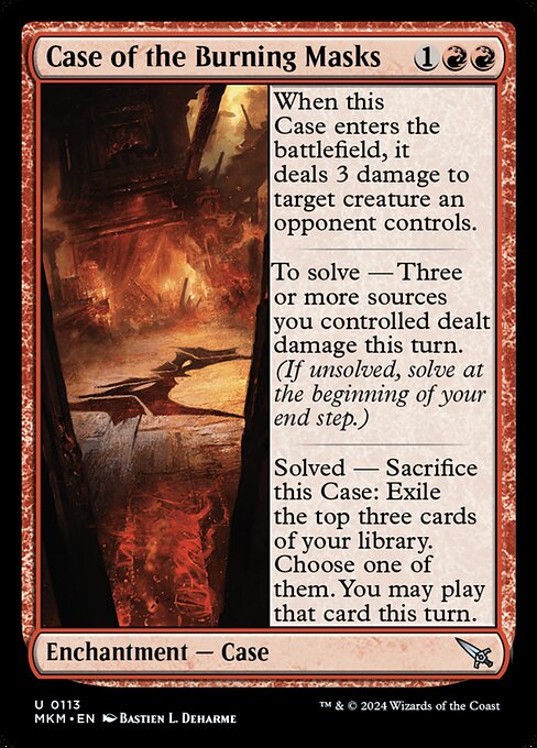 Case of the Burning Masks - Murders at Karlov Manor Uncommon Card