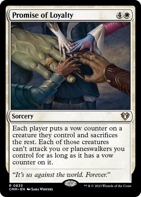 Promise of Loyalty - Commander Masters Rare Card