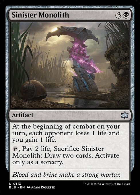 Sinister Monolith - Bloomburrow Uncommon Card