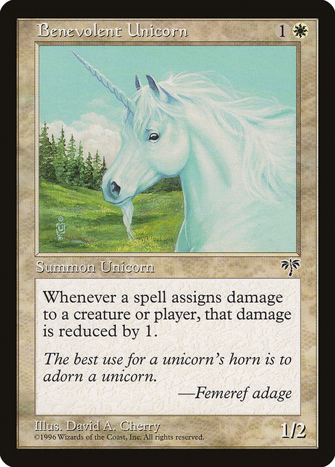 Benevolent Unicorn - Mirage Common Card