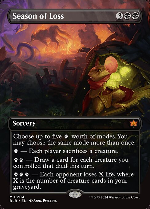 Season of Loss - Bloomburrow Mythic Card