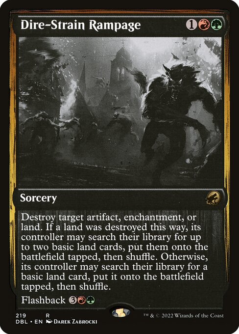 Dire-Strain Rampage - Innistrad: Double Feature Rare Card