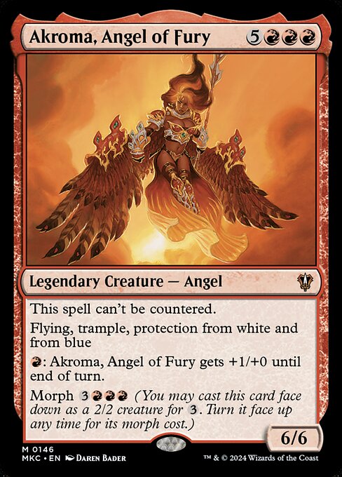 Akroma, Angel of Fury - Murders at Karlov Manor Commander Mythic Card