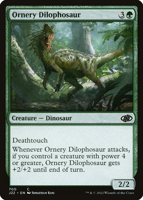 Ornery Dilophosaur - Jumpstart 2022 Common Card