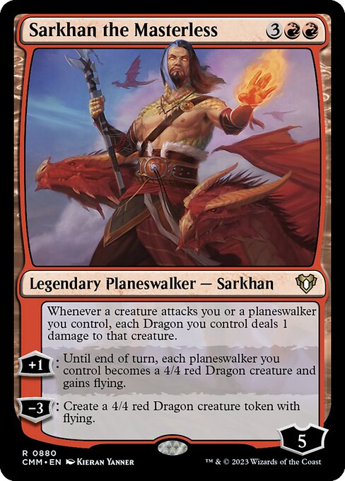 Sarkhan the Masterless - Commander Masters Rare Card
