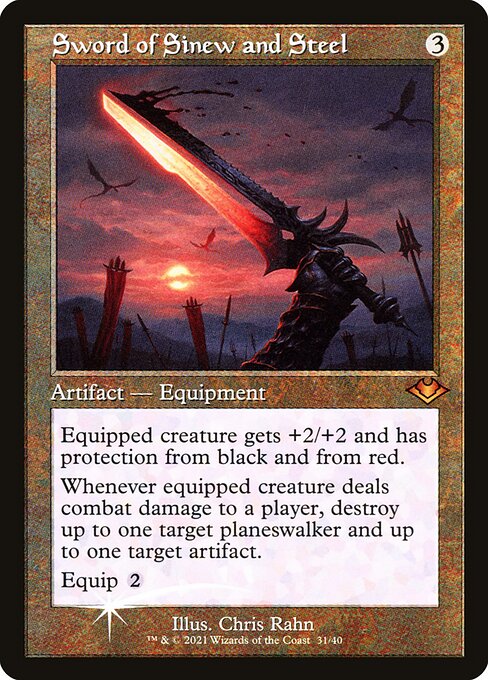 Sword of Sinew and Steel - Modern Horizons 1 Timeshifts Mythic Card