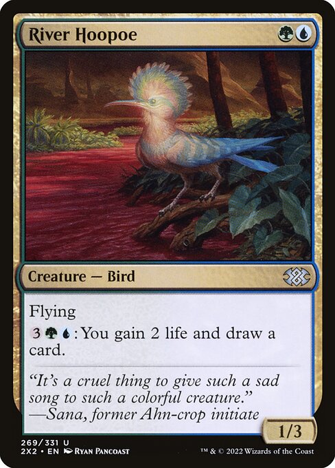 River Hoopoe - Double Masters 2022 Uncommon Card
