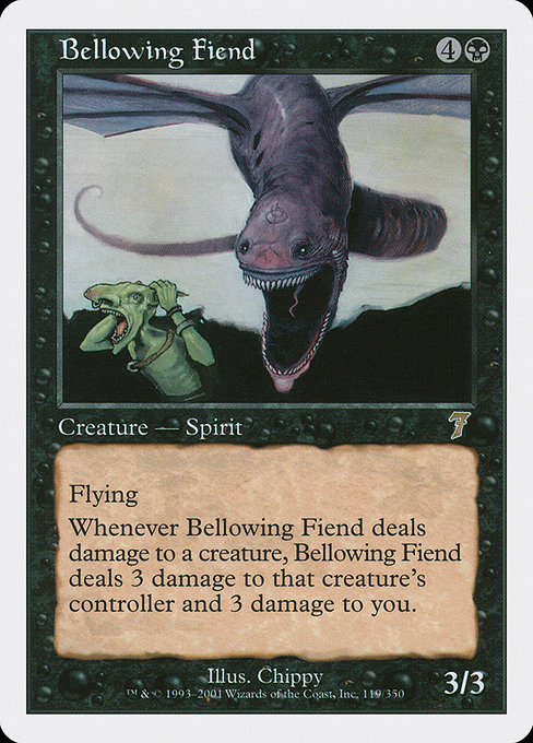 Bellowing Fiend - Seventh Edition Rare Card
