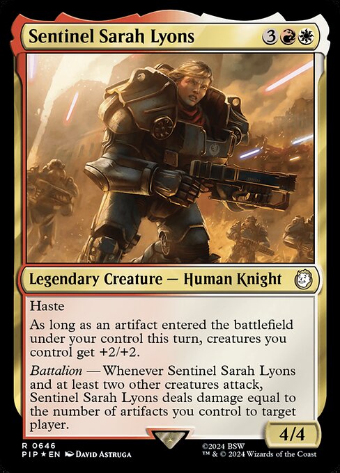 Sentinel Sarah Lyons - Fallout Rare Card