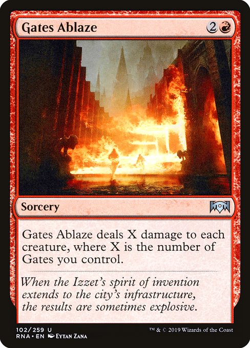 Gates Ablaze - Ravnica Allegiance Uncommon Card