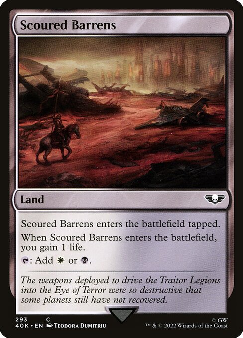 Scoured Barrens - Warhammer 40,000 Commander Common Card