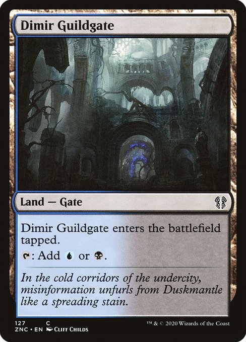 Dimir Guildgate - Zendikar Rising Commander Common Card