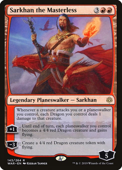 Sarkhan the Masterless - War of the Spark Rare Card