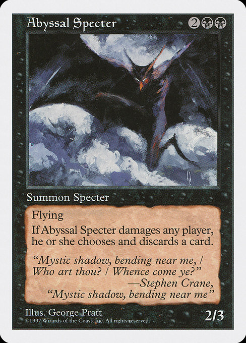 Abyssal Specter - Fifth Edition Uncommon Card