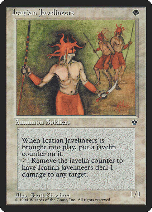 Icatian Javelineers - Fallen Empires Common Card