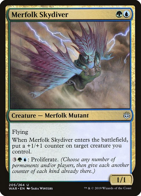 Merfolk Skydiver - War of the Spark Uncommon Card