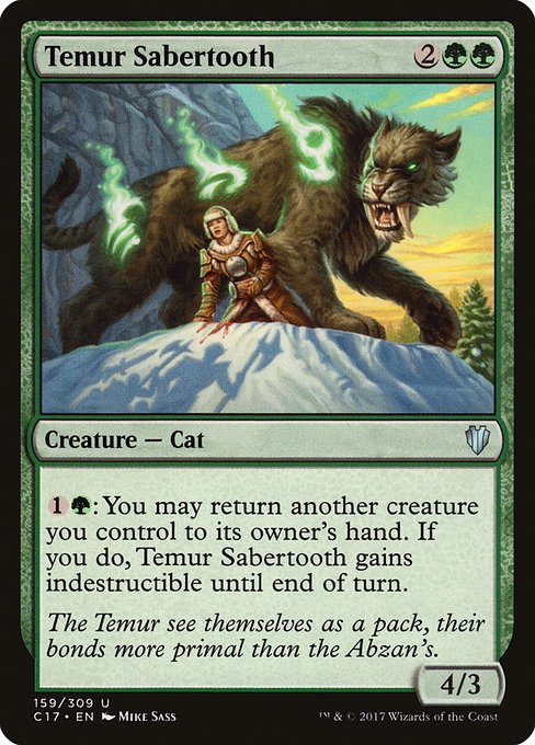 Temur Sabertooth - Commander 2017 Uncommon Card