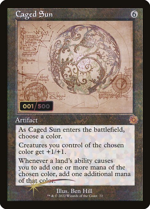 Caged Sun - The Brothers' War Retro Artifacts Mythic Card