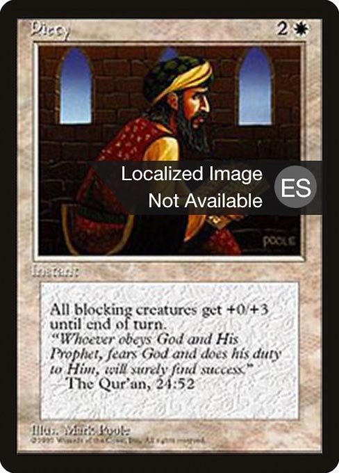 Piety - Fourth Edition Foreign Black Border Common Card