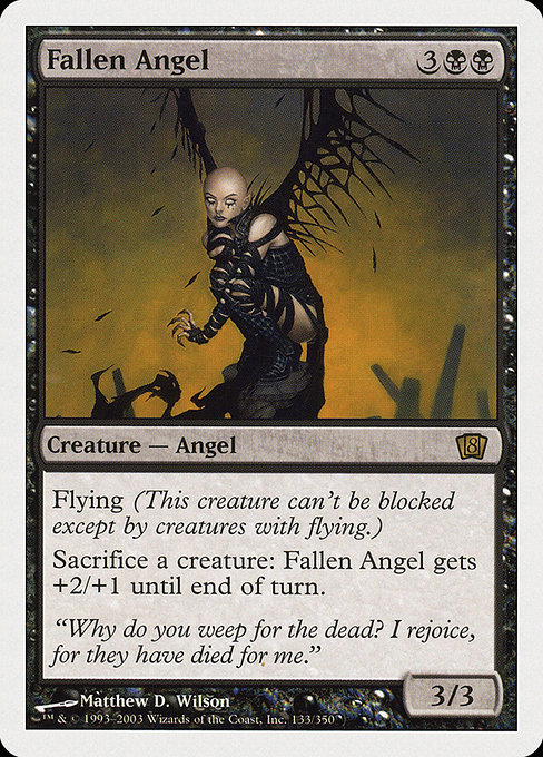 Fallen Angel - Eighth Edition Rare Card