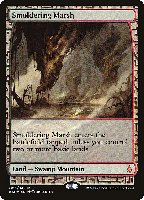Smoldering Marsh - Zendikar Expeditions Mythic Card