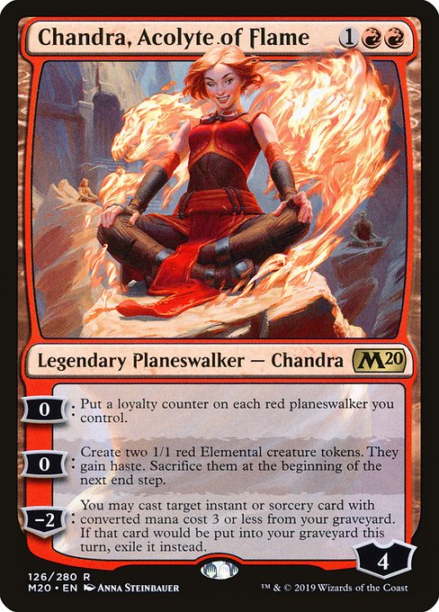 Chandra, Acolyte of Flame - Core Set 2020 Rare Card