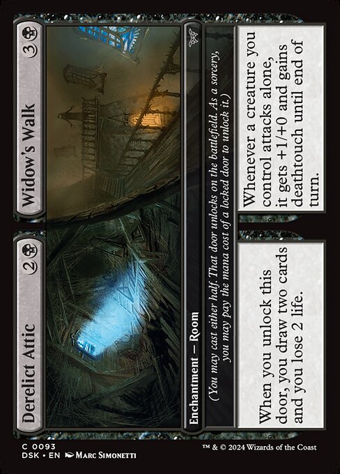 Derelict Attic // Widow's Walk - Duskmourn: House of Horror Common Card