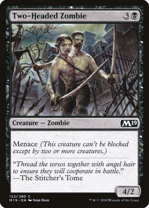 Two-Headed Zombie - Core Set 2019 Common Card