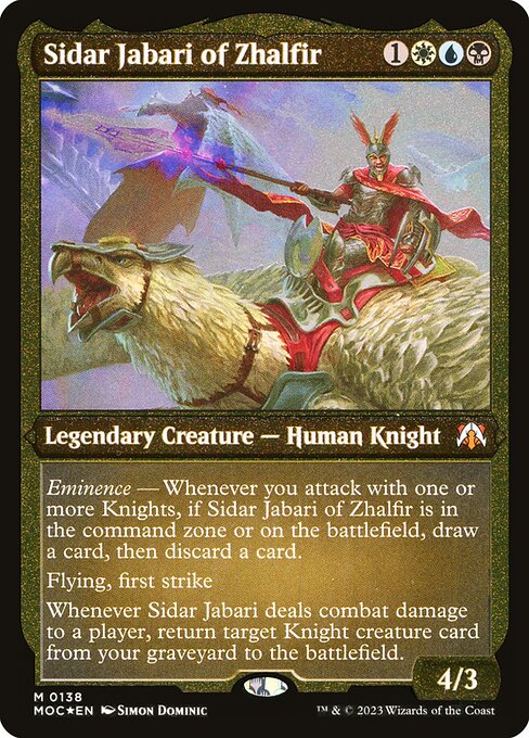Sidar Jabari of Zhalfir - March of the Machine Commander Mythic Card