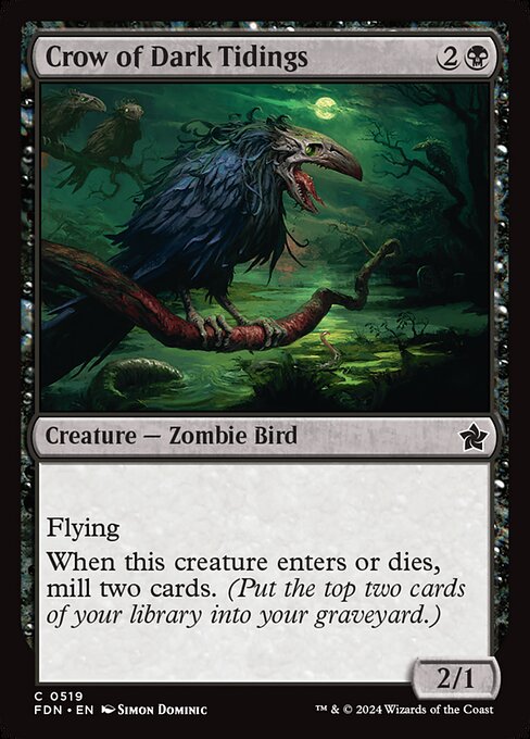 Crow of Dark Tidings - Foundations Common Card