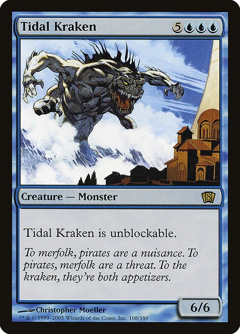 Tidal Kraken - Eighth Edition Rare Card