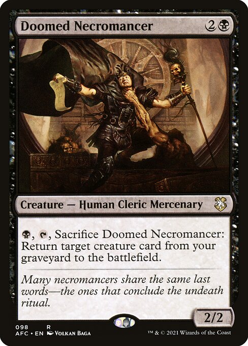 Doomed Necromancer - Forgotten Realms Commander Rare Card