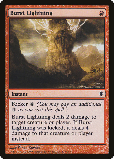 Burst Lightning - Zendikar Common Card