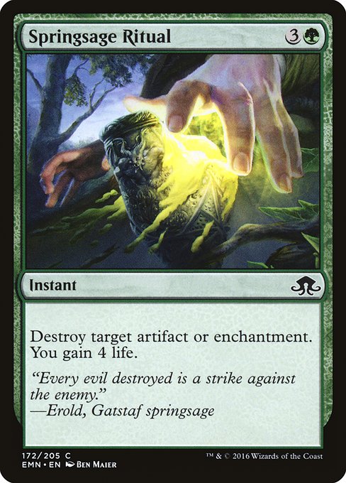 Springsage Ritual - Eldritch Moon Common Card