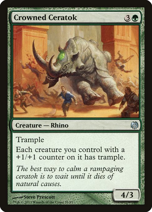Crowned Ceratok - Duel Decks: Heroes vs. Monsters Uncommon Card