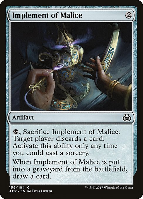 Implement of Malice - Aether Revolt Common Card