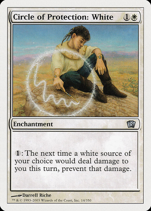 Circle of Protection: White - Eighth Edition Uncommon Card