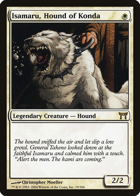 Isamaru, Hound of Konda - Champions of Kamigawa Rare Card