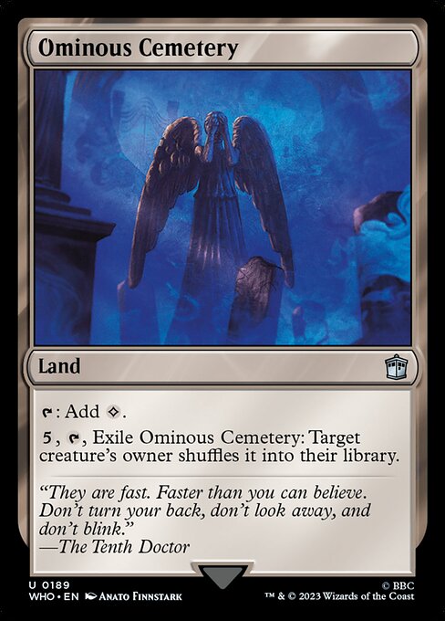 Ominous Cemetery - Doctor Who Uncommon Card