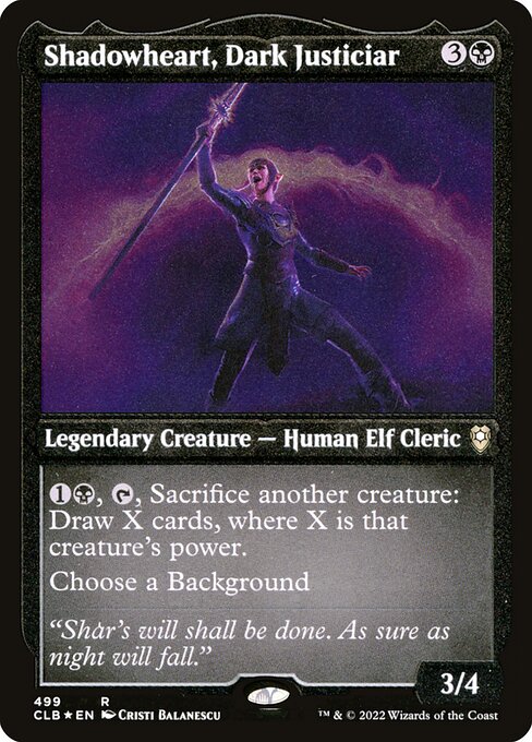 Shadowheart, Dark Justiciar - Commander Legends: Battle for Baldur's Gate Rare Card