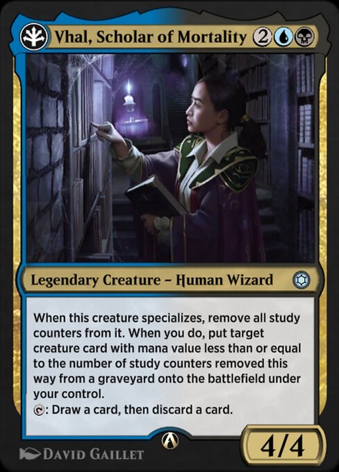 Vhal, Scholar of Mortality - Alchemy Horizons: Baldur's Gate Uncommon Card