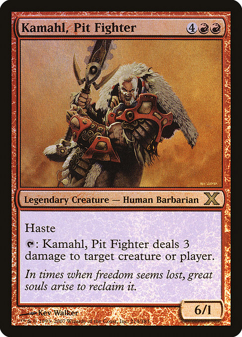 Kamahl, Pit Fighter - Tenth Edition Rare Card