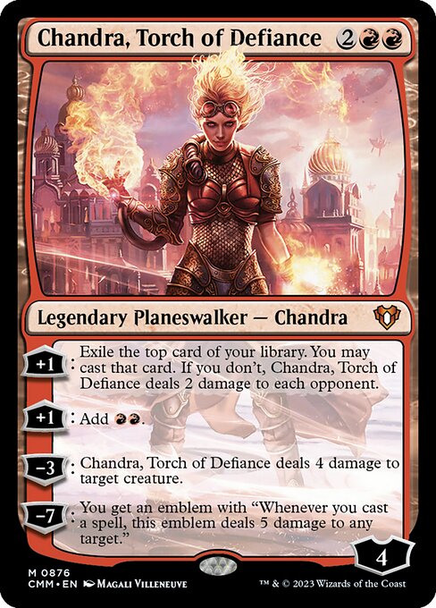 Chandra, Torch of Defiance - Commander Masters Mythic Card